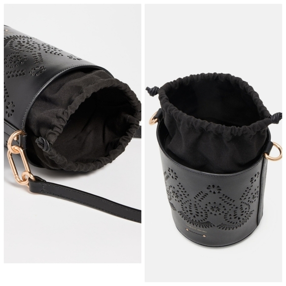 New Vanessa Bruno Holly Leather Mini Seau Limited Edition Black Bucket Handbag - Picture 10 of 16